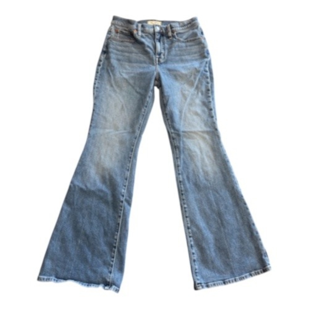 Madewell Flea Market Flare Jeans Light Wash Raw Hem DM7415 Size 28